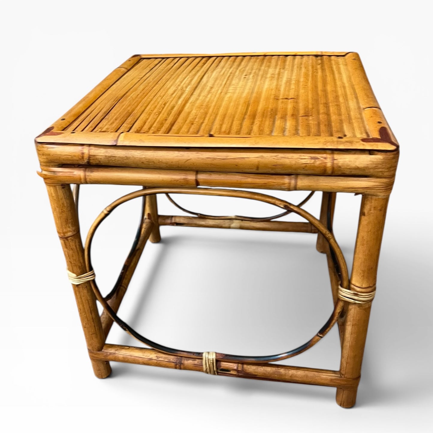 Bamboo & Rattan Side Table