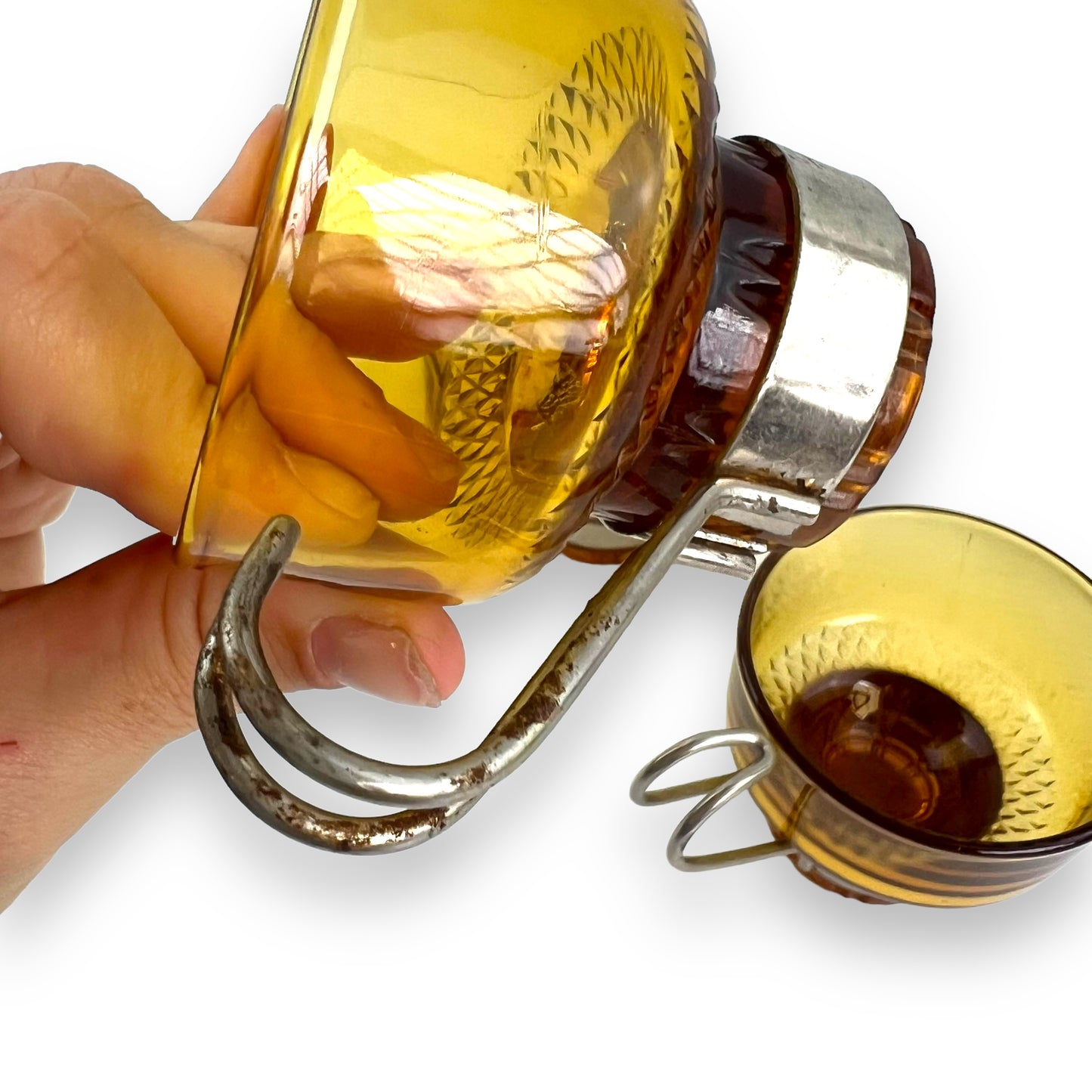 Amber Glass Espresso Cup Set of 5