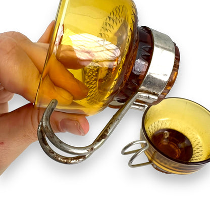 Amber Glass Espresso Cup Set of 5