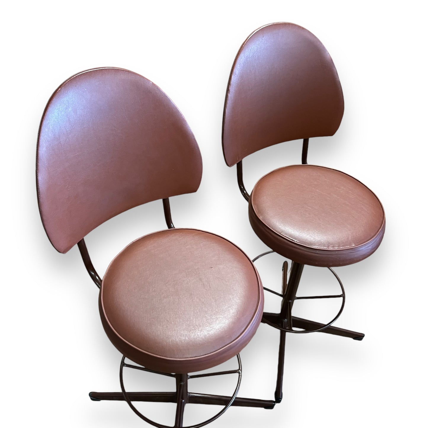 Brown Swivel Barstool set of 2
