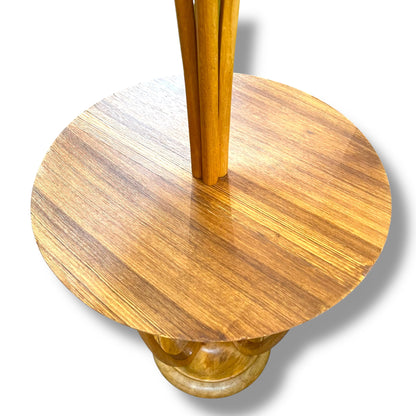 Atomic Floor Lamp with Built-In Table & Atomic Print Shade