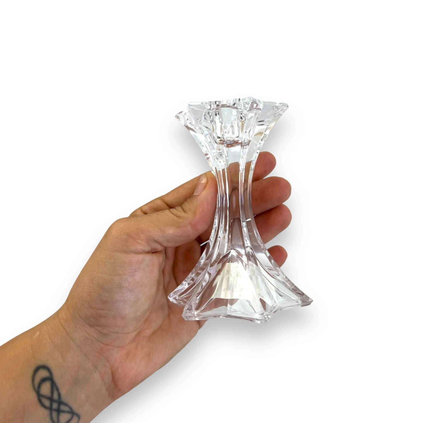 Mikasa Fire Star Crystal Candlestick Holders – Small Design (Set of 2)