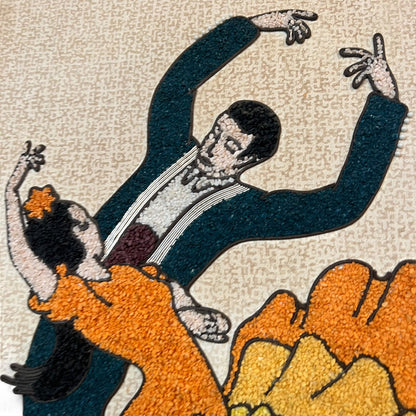 Spanish Dancers Textured Rock Art