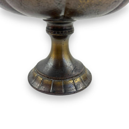 Hammered Brass Pedestal Bowl – Ackmans Ltd, Fitzroy Melbourne