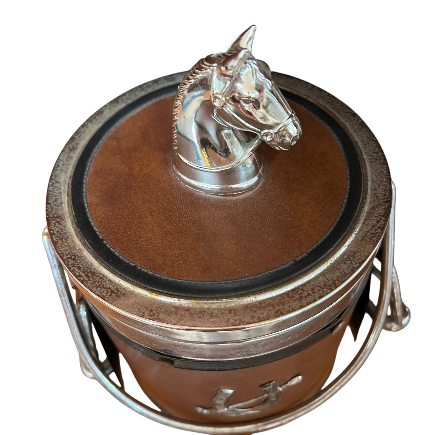 Equestrian Ice Bucket – Horse Head Lid & Vinyl Wrap
