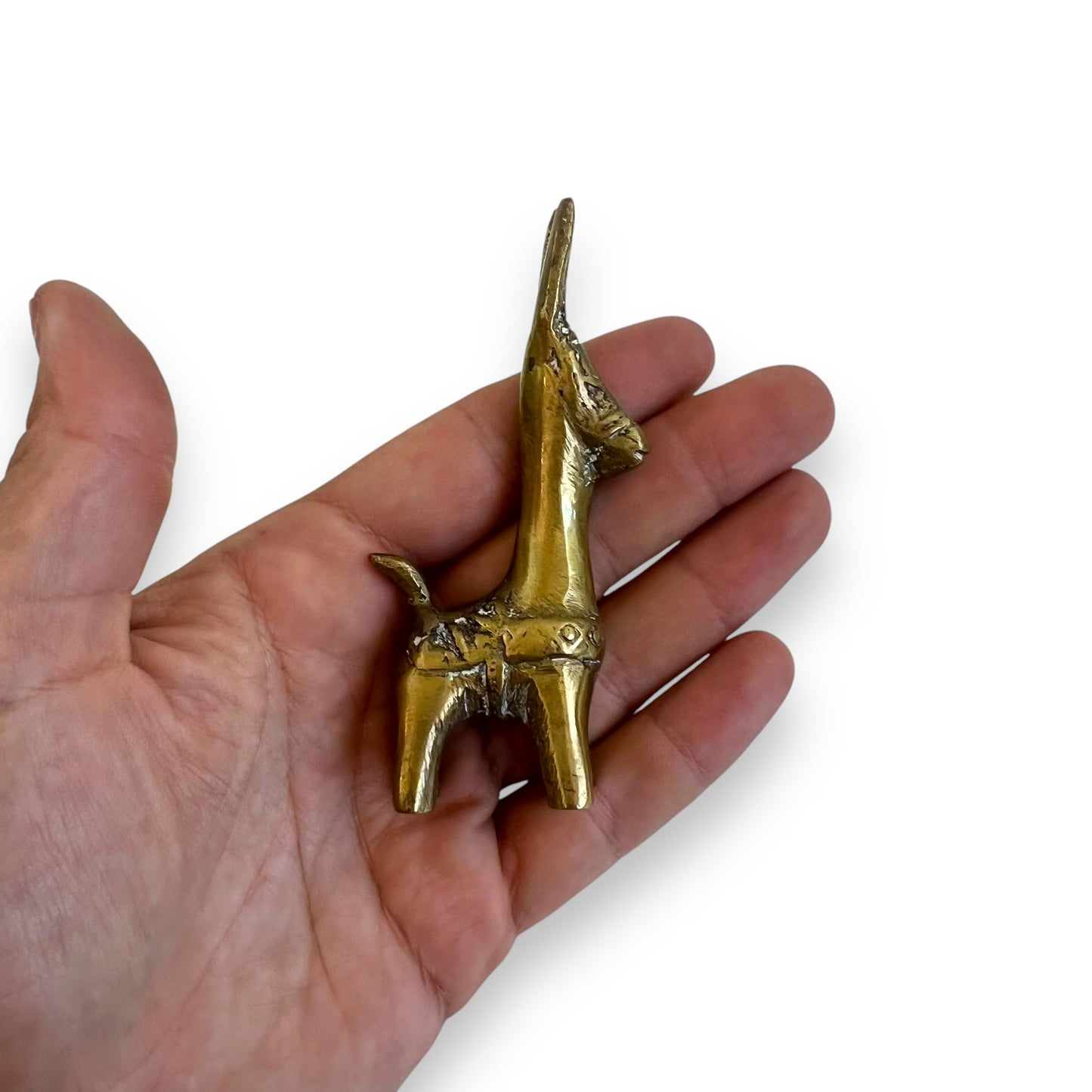 Small brass donkey