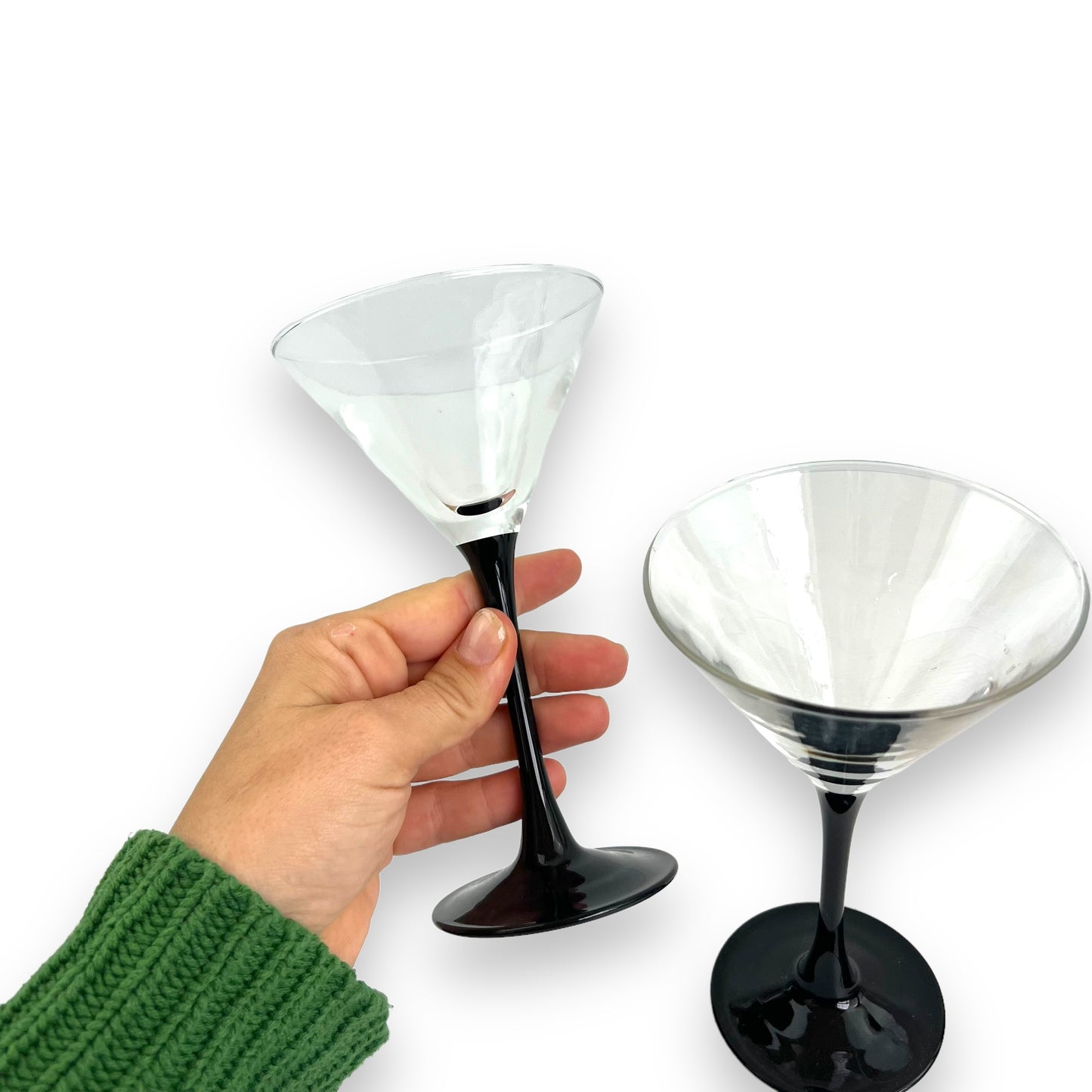 Luminarc Black Stem Martini Glass Set of 4
