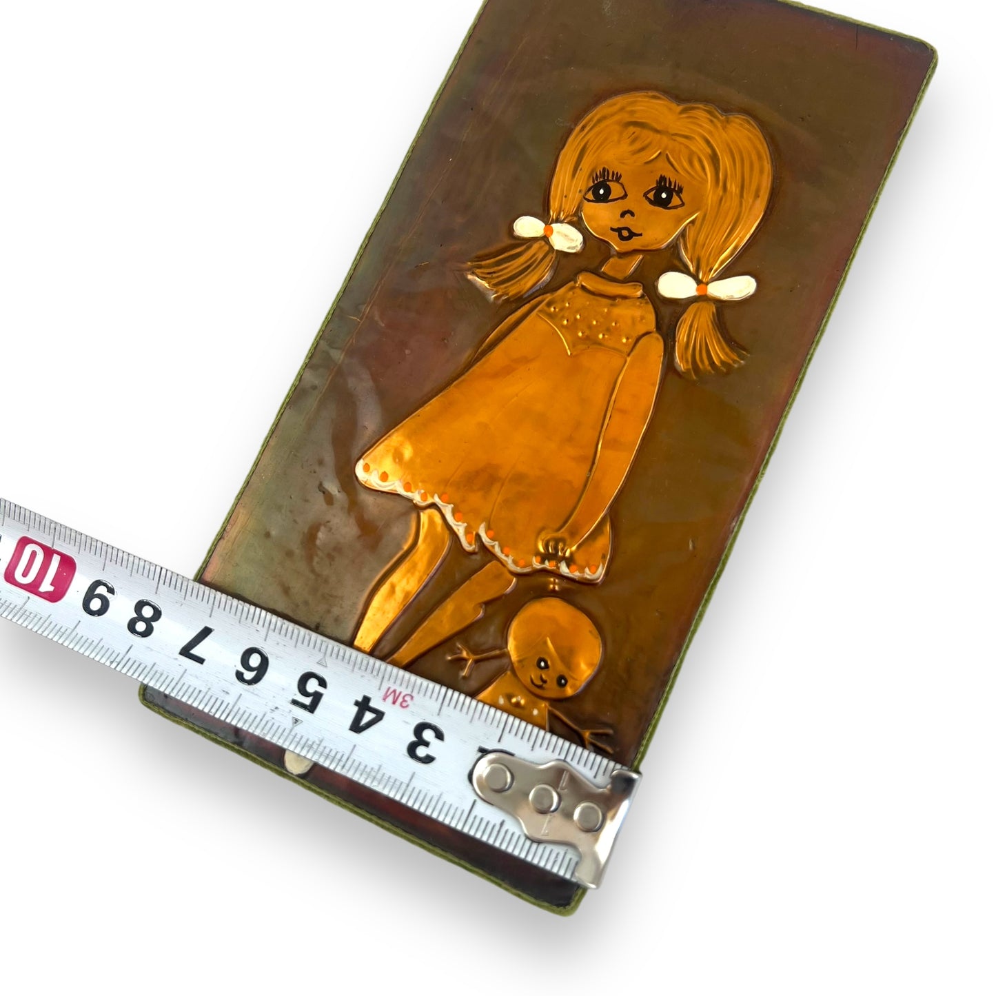 Copper Wall Art - Girl with Doll Motif by W. Son Michelis