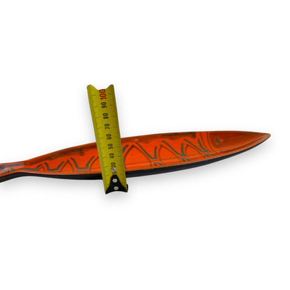 Orange fish plate - “318” Made in Italy