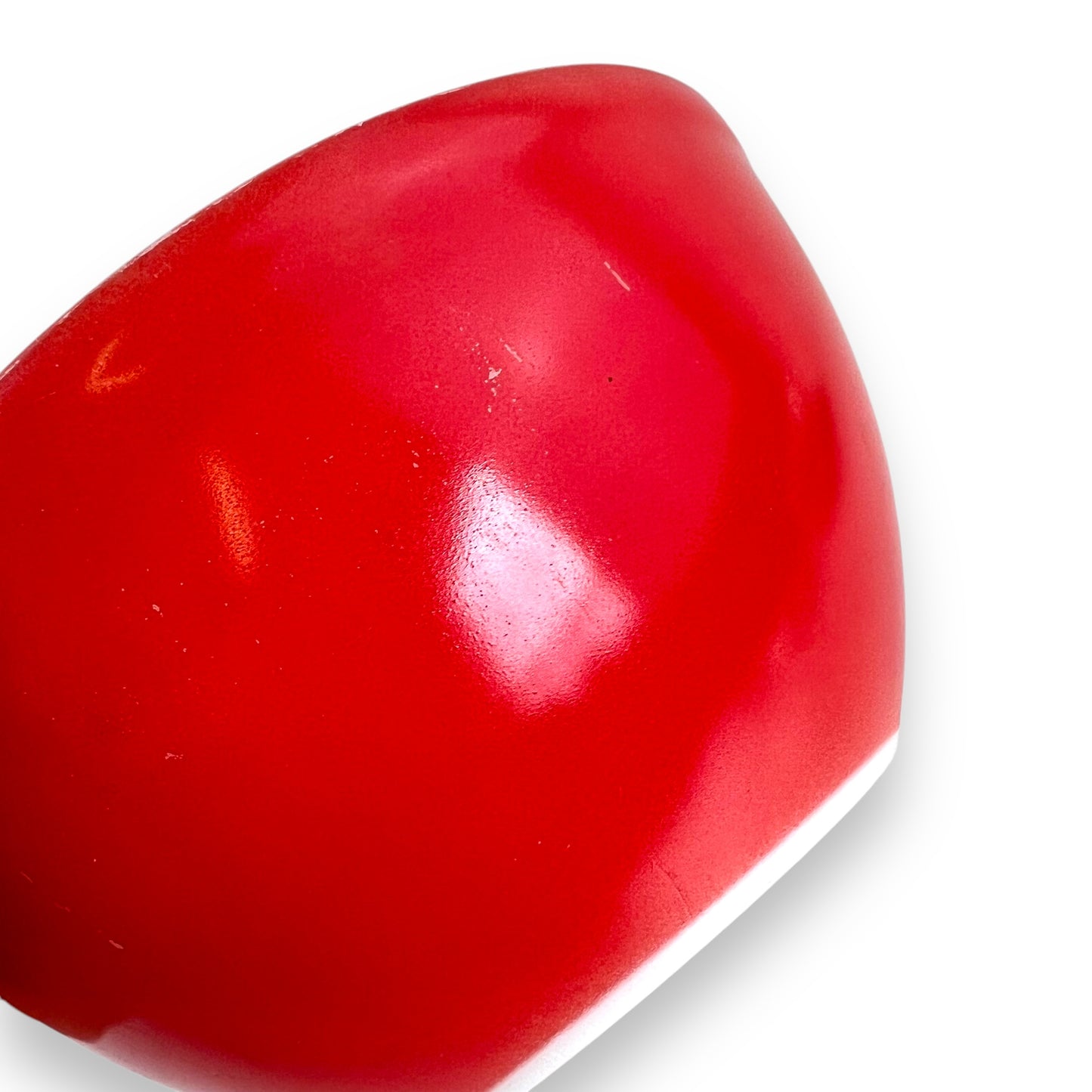 Red Glass Mixing Bowl