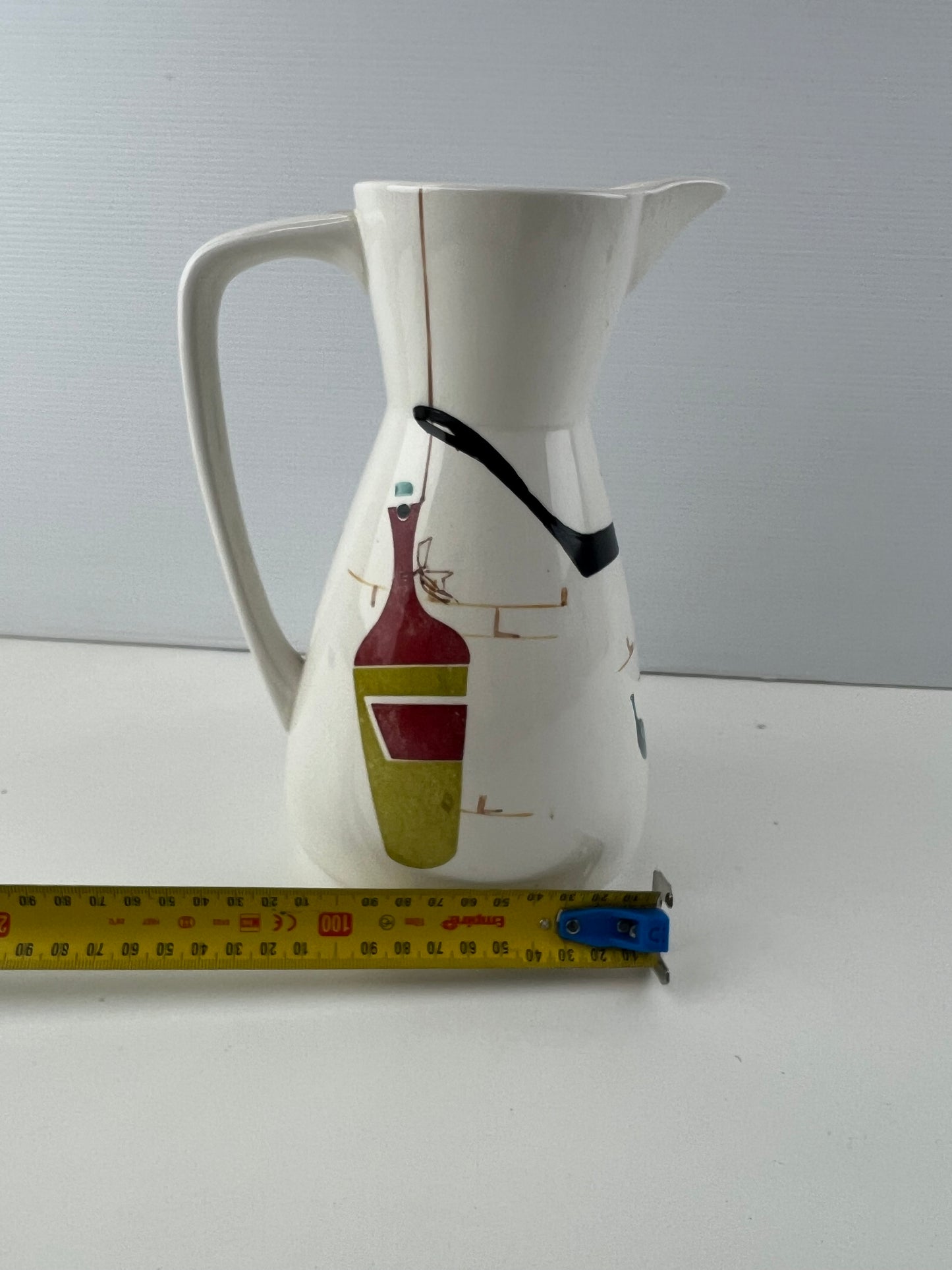Mid-Century Abstract Fruit Ceramic Jug