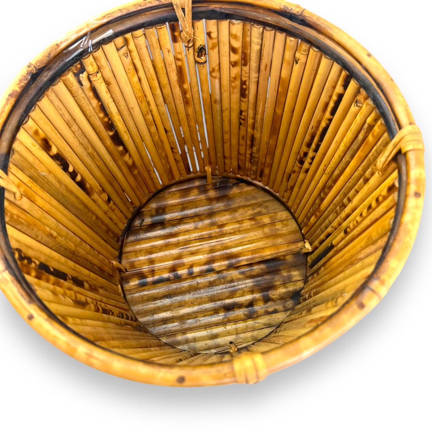 Tortoiseshell Cane Plant Pot & Stand