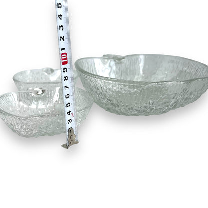 Apple Glass Bowl Set: Large Bowl & 4 Small Bowls