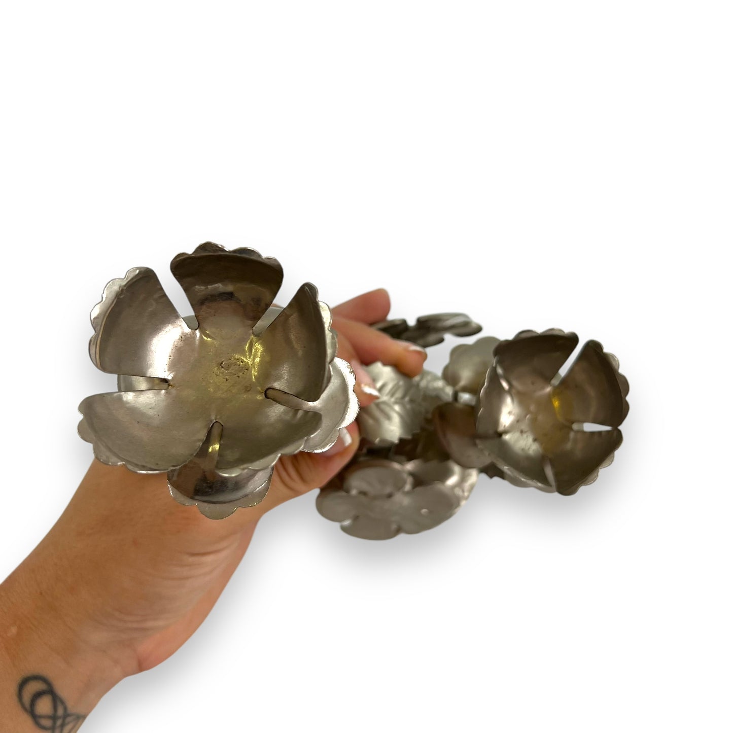 Metal Floral Candle Holder - Handmade Hong Kong