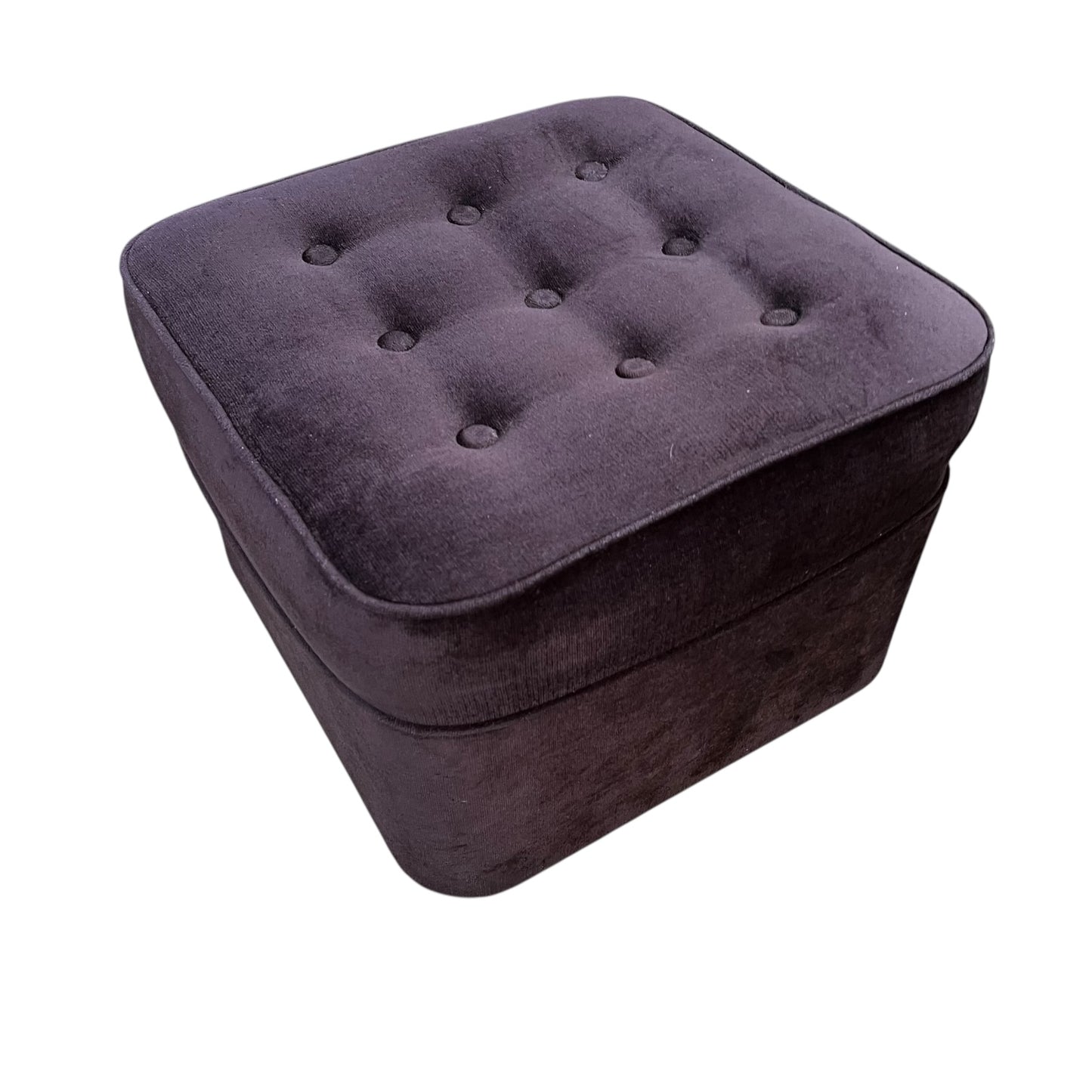 Brown Plum Velvet Footstool / Ottoman