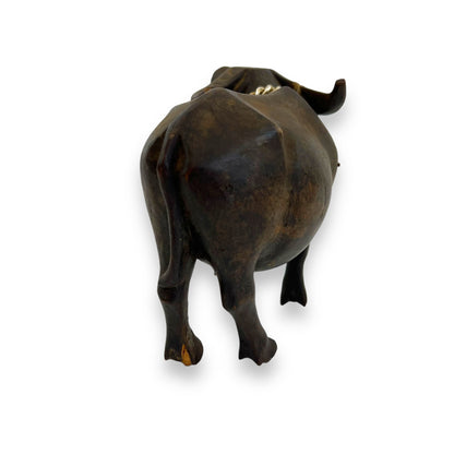 Wooden Buffalo Statue