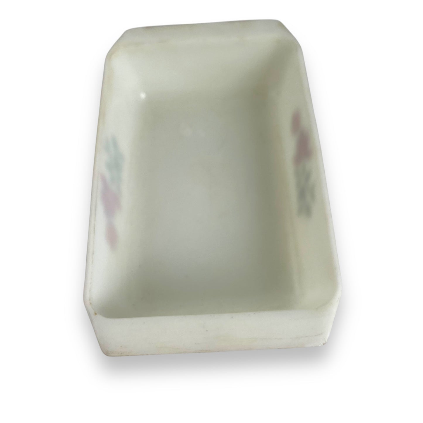 Pyrex “June Rose” Milk Glass Baking Dish