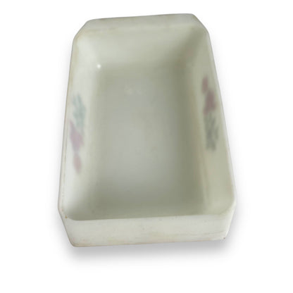 Pyrex “June Rose” Milk Glass Baking Dish