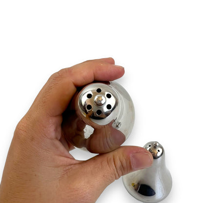 Rubien Stainless Steel 18/10 Pear Shaped Salt & Pepper Shakers - Lucky Wood Japan