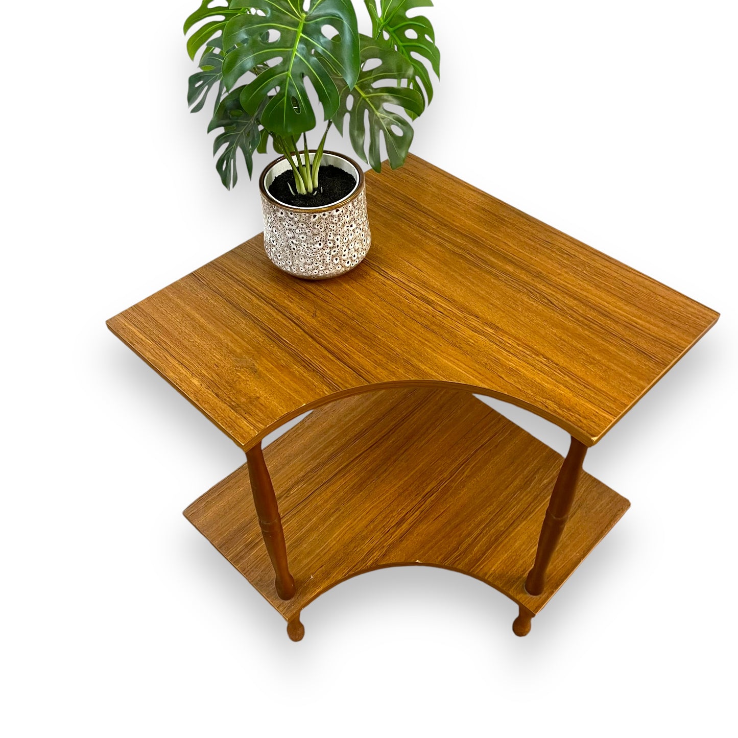 Brown Laminate Corner Table / Shelf