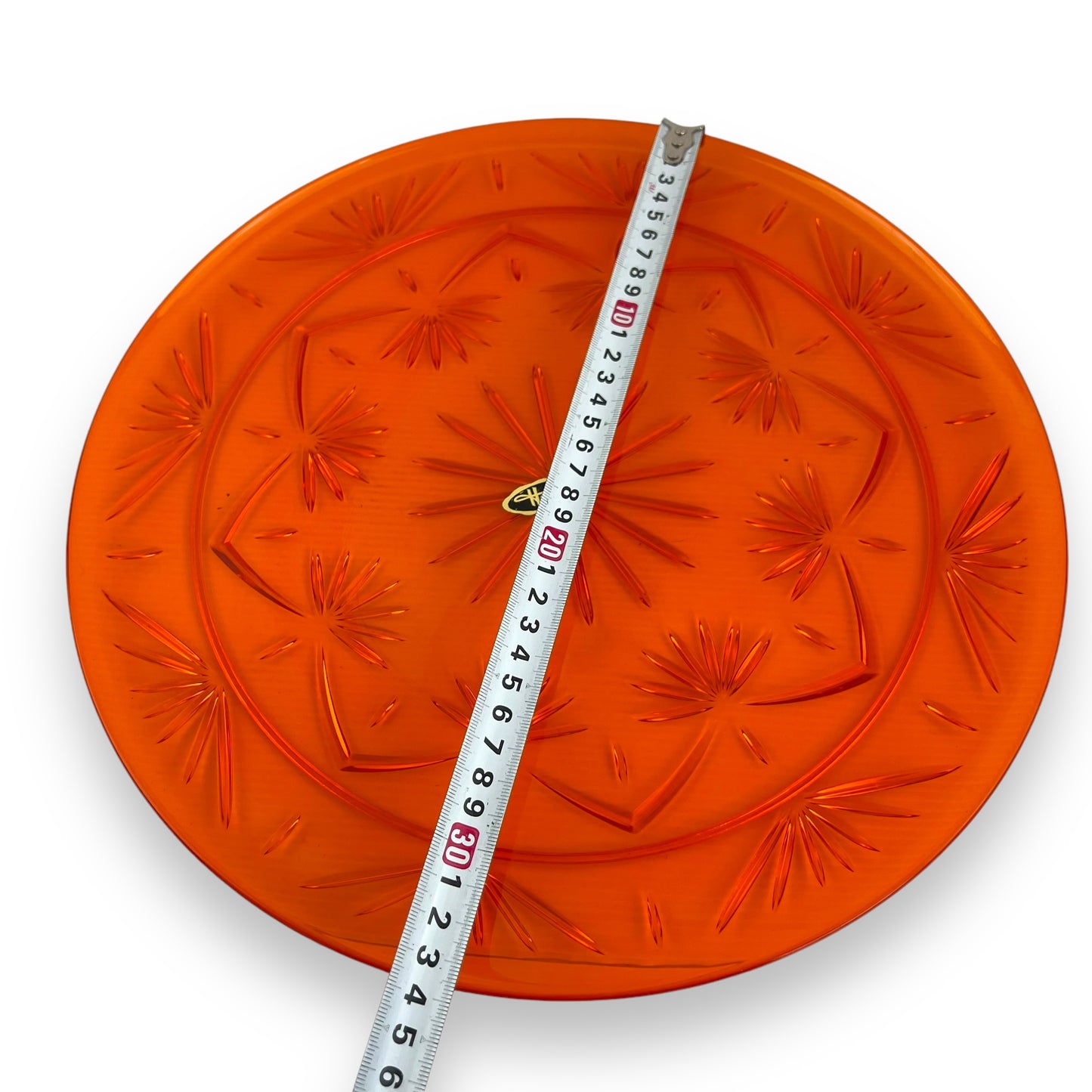 Hostess Homewares Orange Round Serving Tray