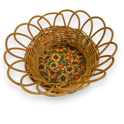 Wicker basket Yellow Flowers