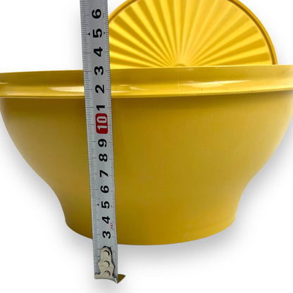 Yellow Tupperware Storage Bowl with lid