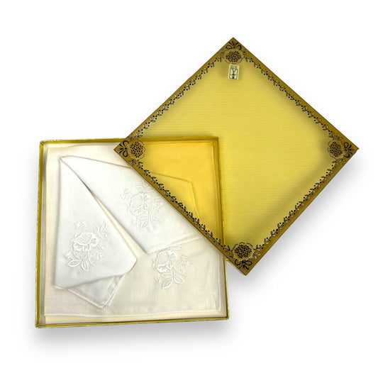 White Handkerchief in Box New Unused