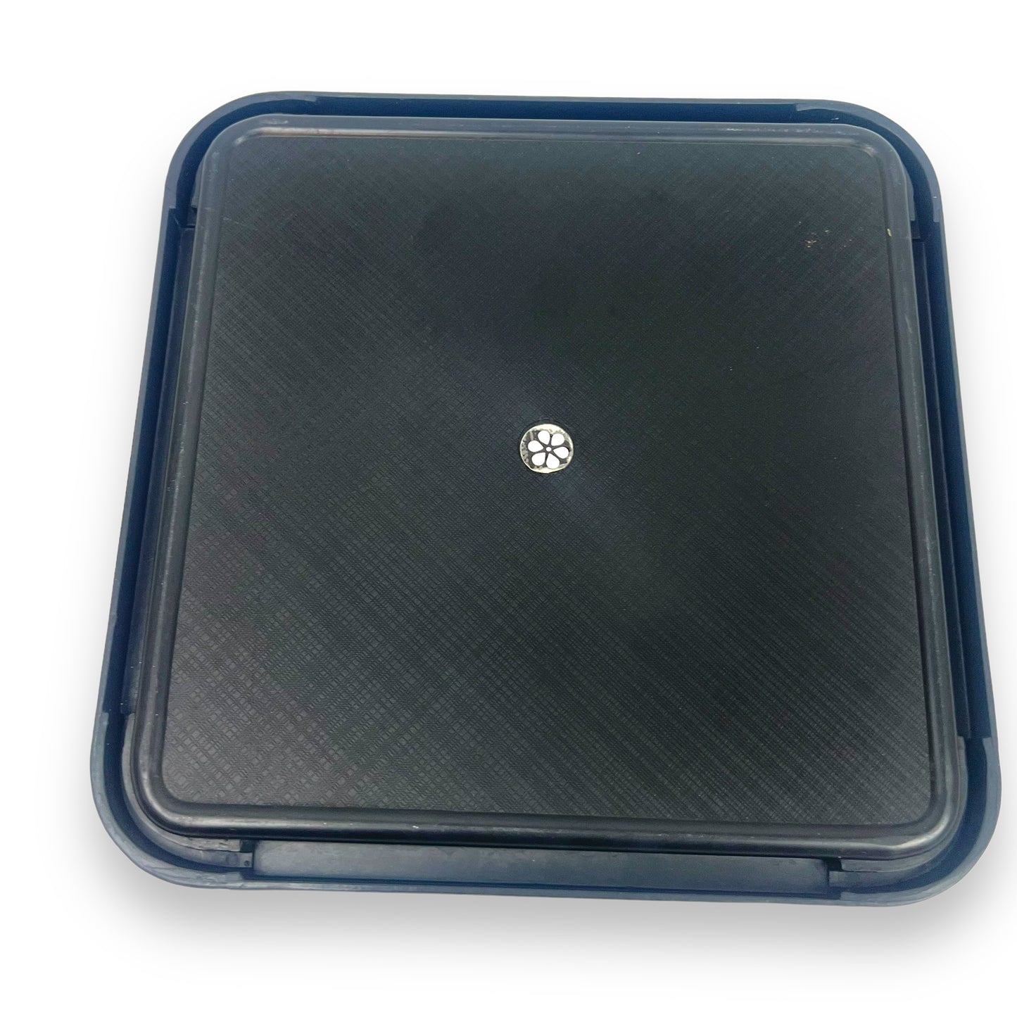 Retro Milton Black with gold decal plastic square tray
