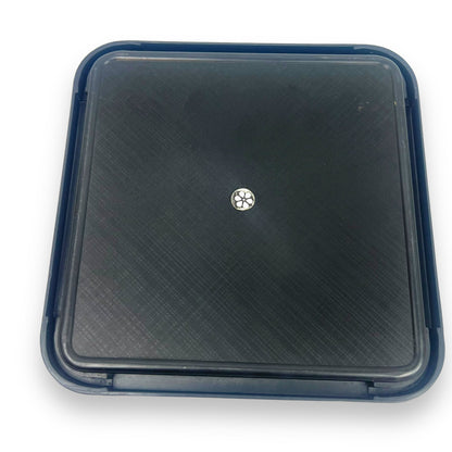 Retro Milton Black with gold decal plastic square tray