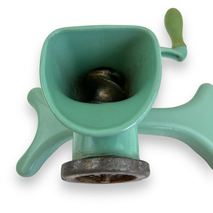 Harper Cast Iron Green Enamel Food Grinder Mincer, Meat mince grinder cast iron chopper