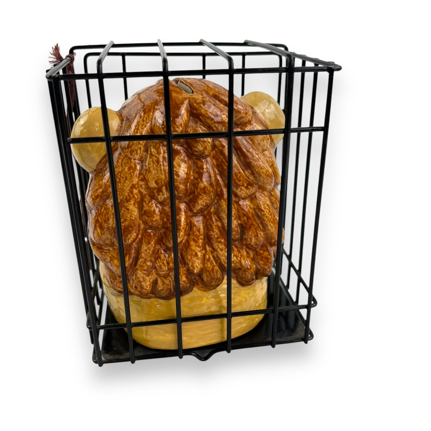 Lion in Cage Coin Ceramic Money Bank
