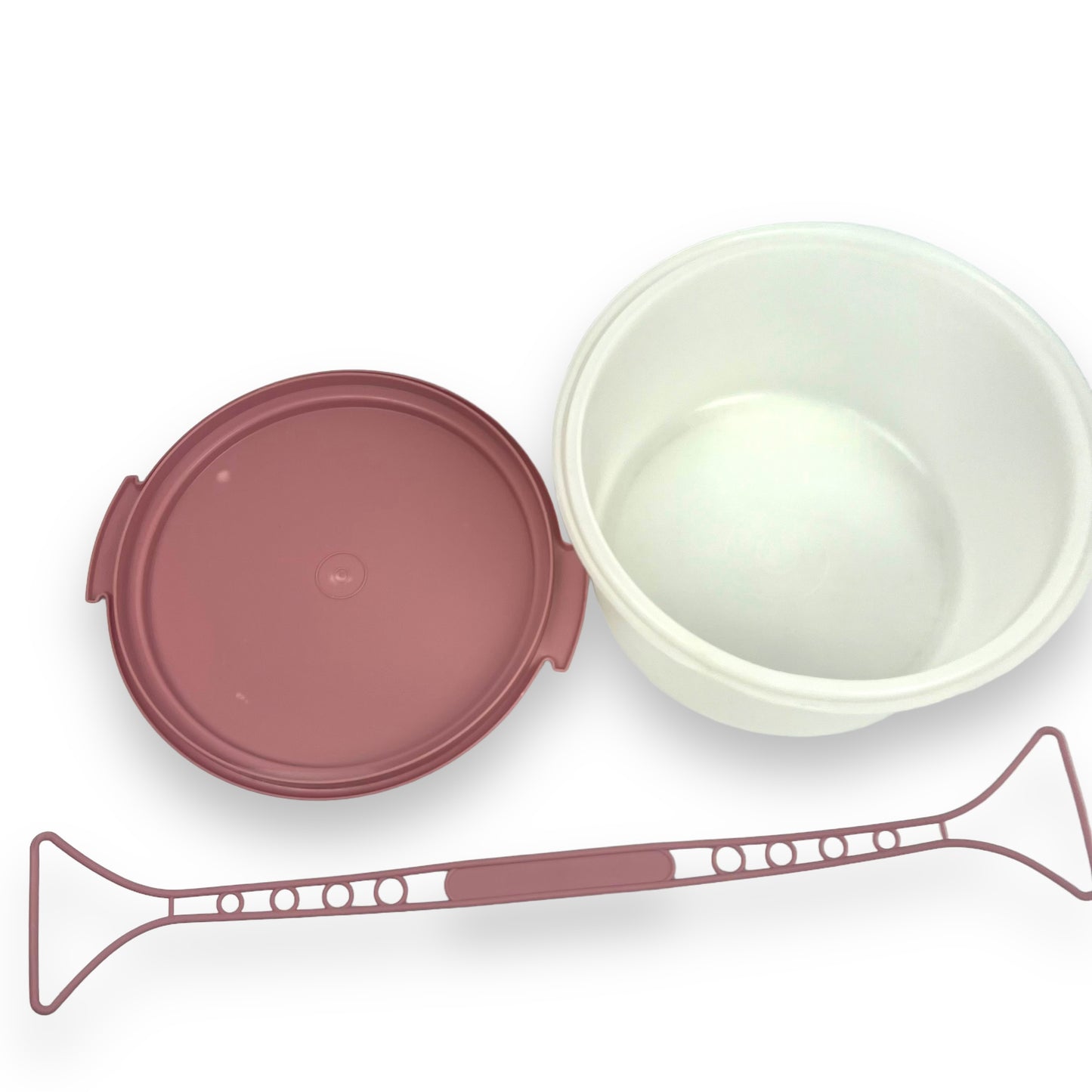 Vintage Pink Tupperware Round Cake Carrier Storage Container