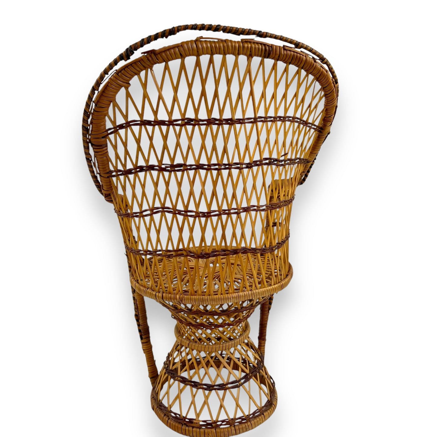 Cane Peacock Dolls Chair