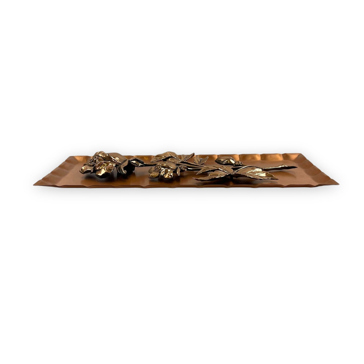 Copper rose 3D metal art
