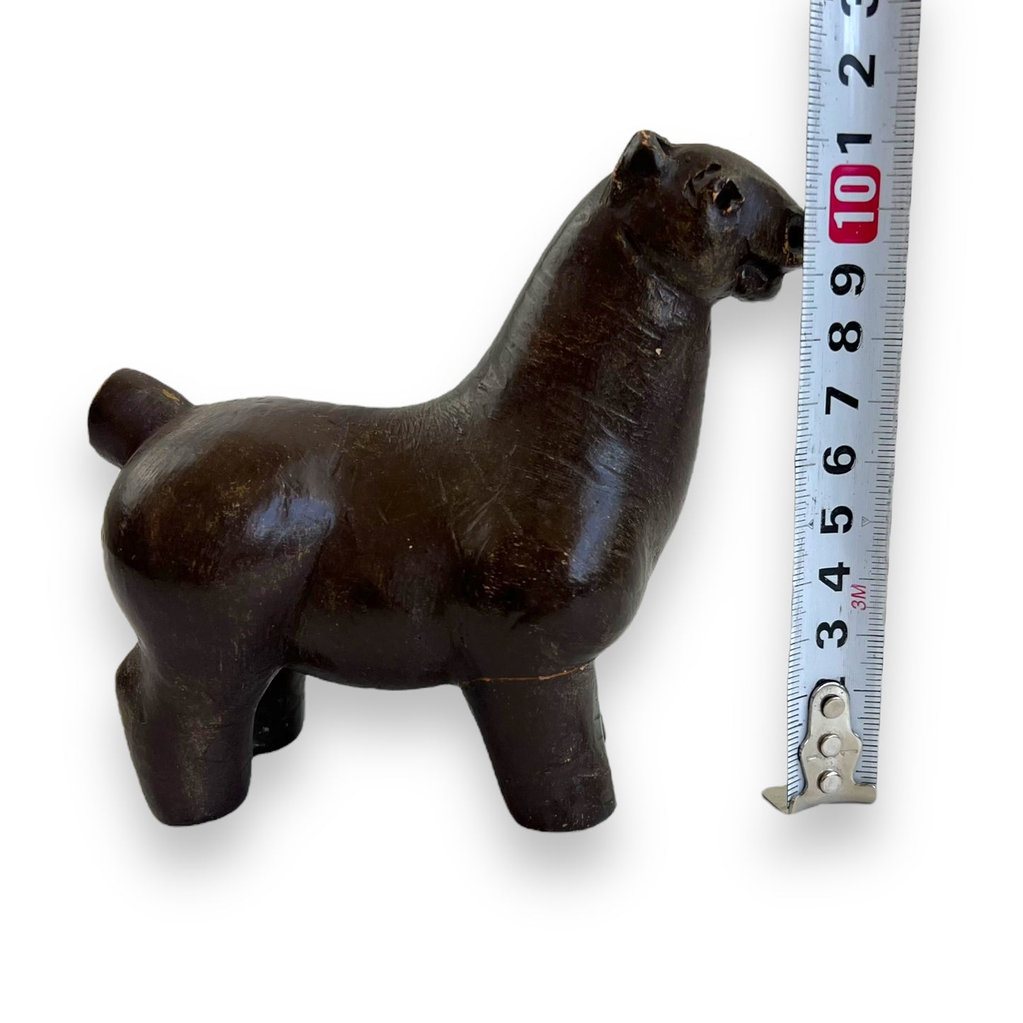 Lujo Vodopivec Handmade Ceramic Dark Brown Horse Sculpture
