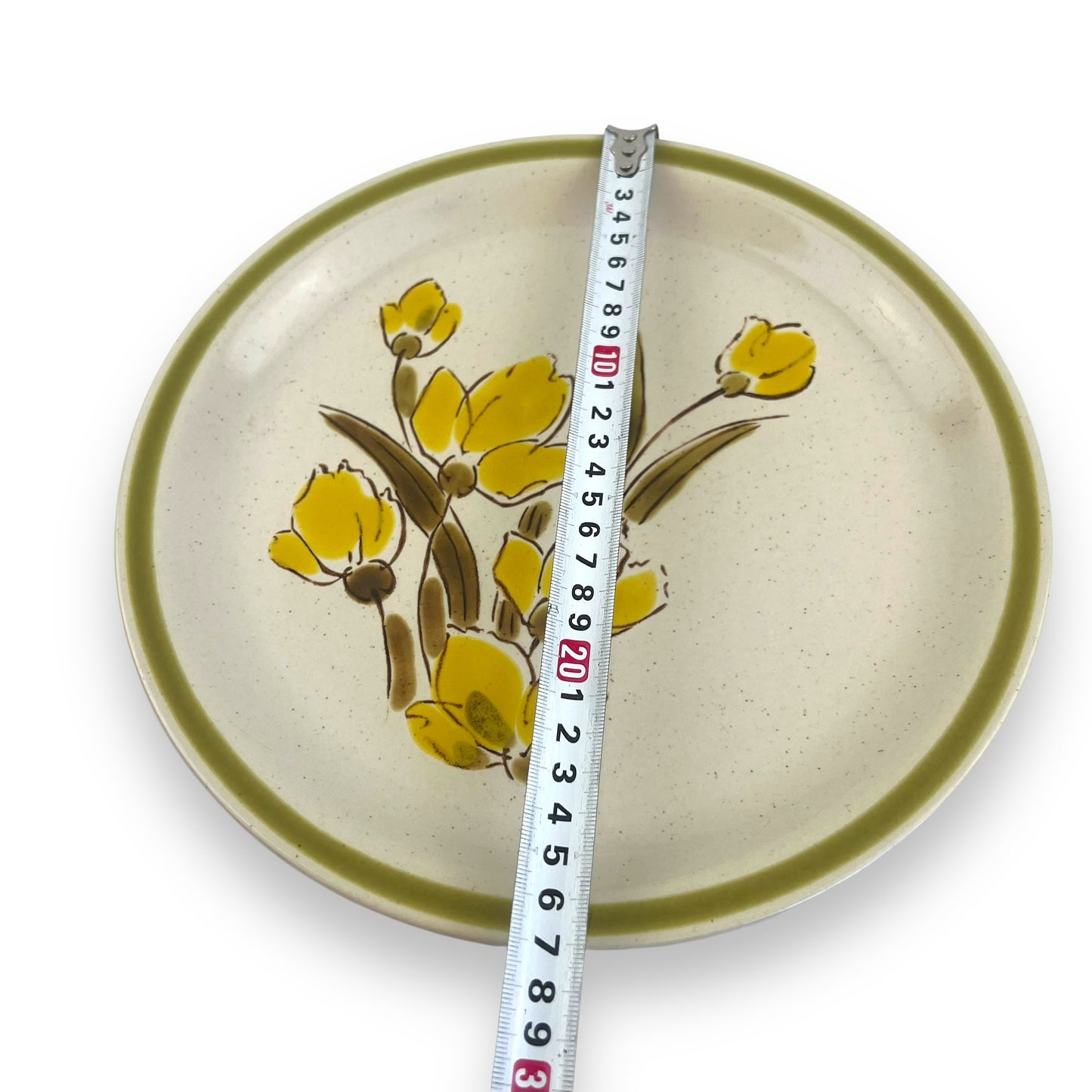 Stonybrook Stoneware Plate | Yellow Floral Design | Serving Plate