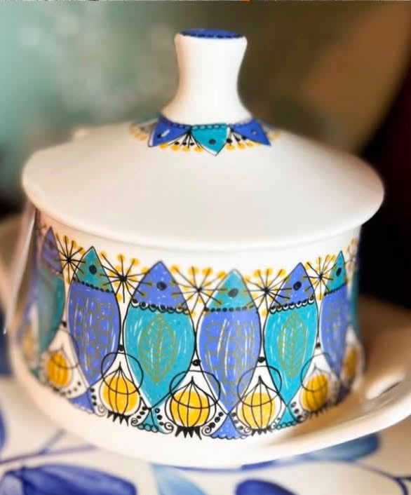 Figgjo Flint Norway ‘Clupea’ Lidded Serving Bowl – Turi Gramstad Oliver