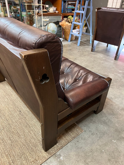 Davis Furniture Leather 2 Seater Sofa – Solid Timber Frame