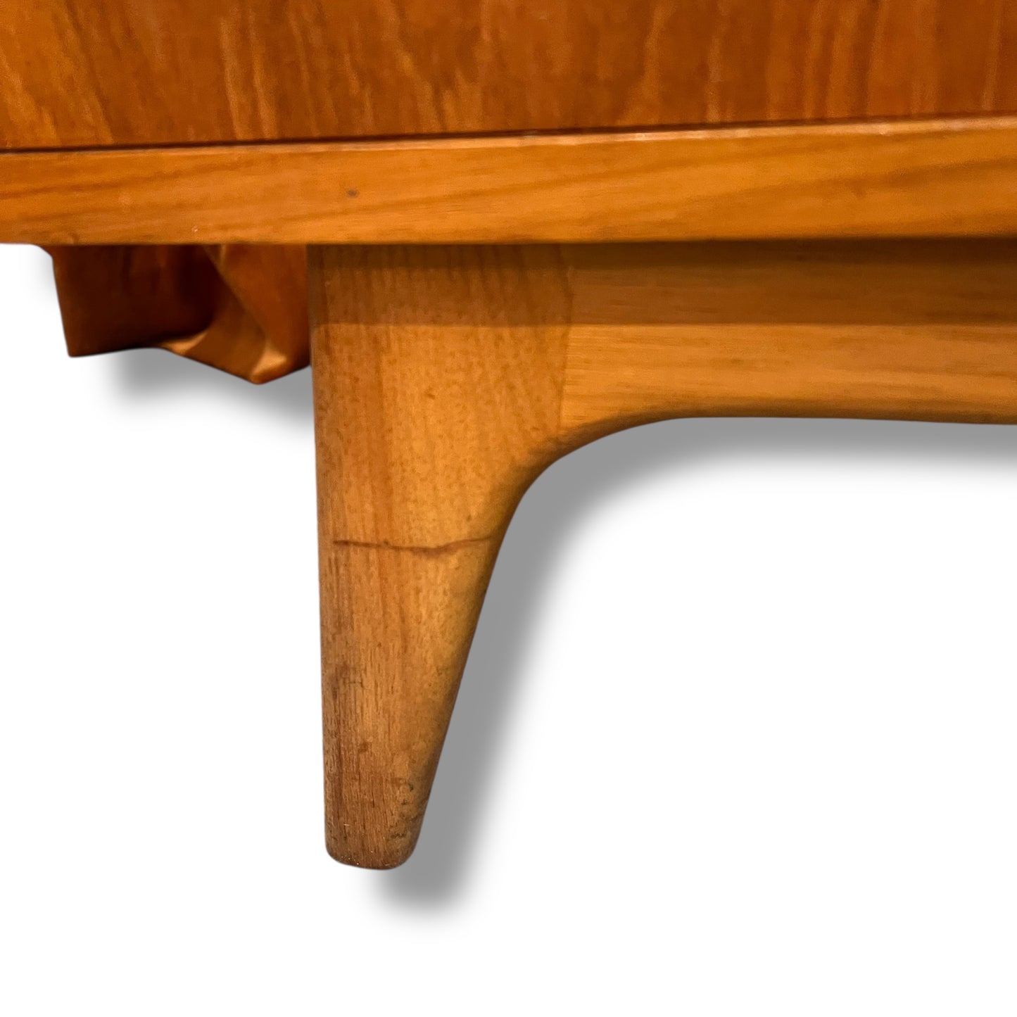 Mid-Century Teak Veneer Bureau Writing Desk & Bar Cabinet by Noblett Furniture