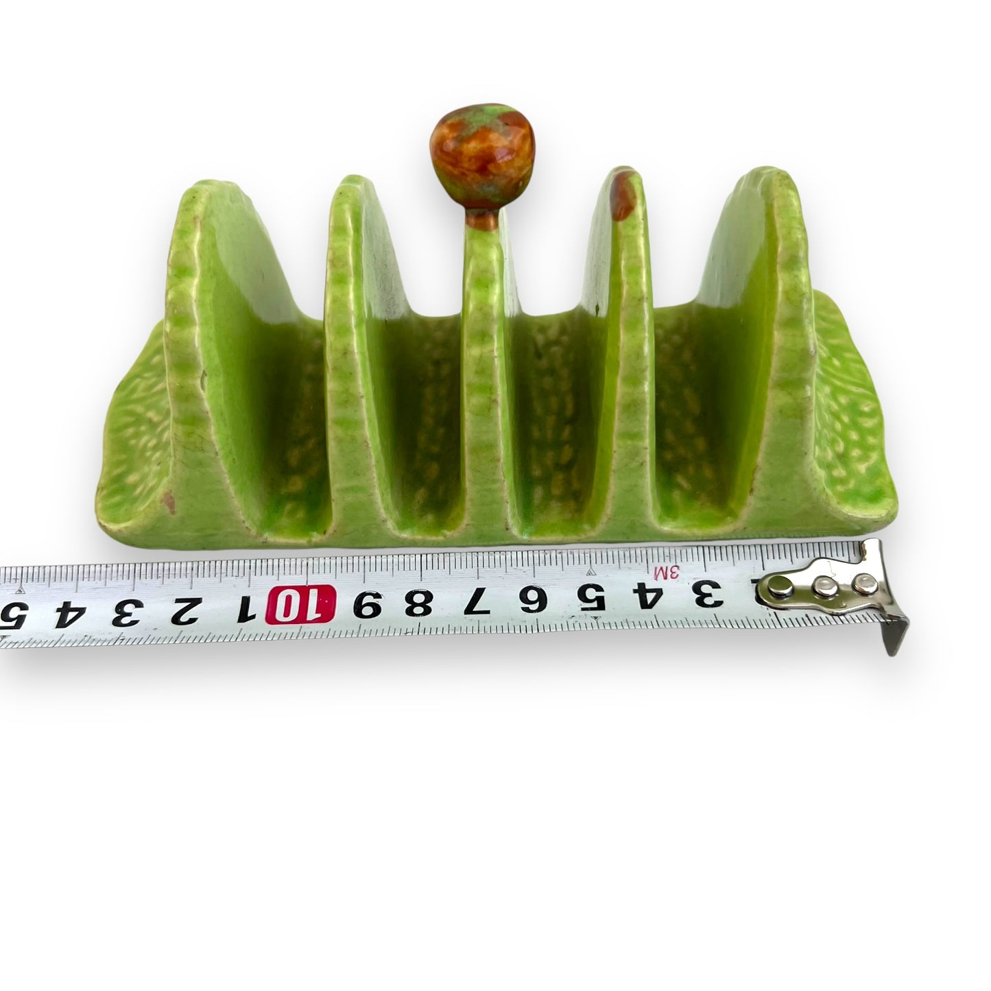 Manto Ware Green Leaf pattern Ceramic Toast Rack