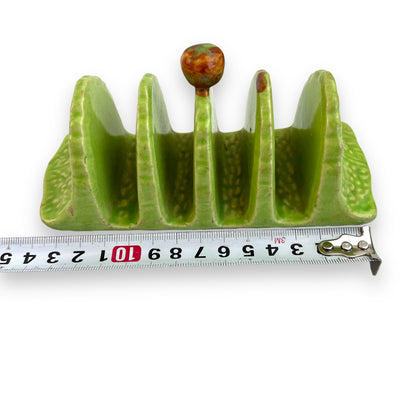 Manto Ware Green Leaf pattern Ceramic Toast Rack