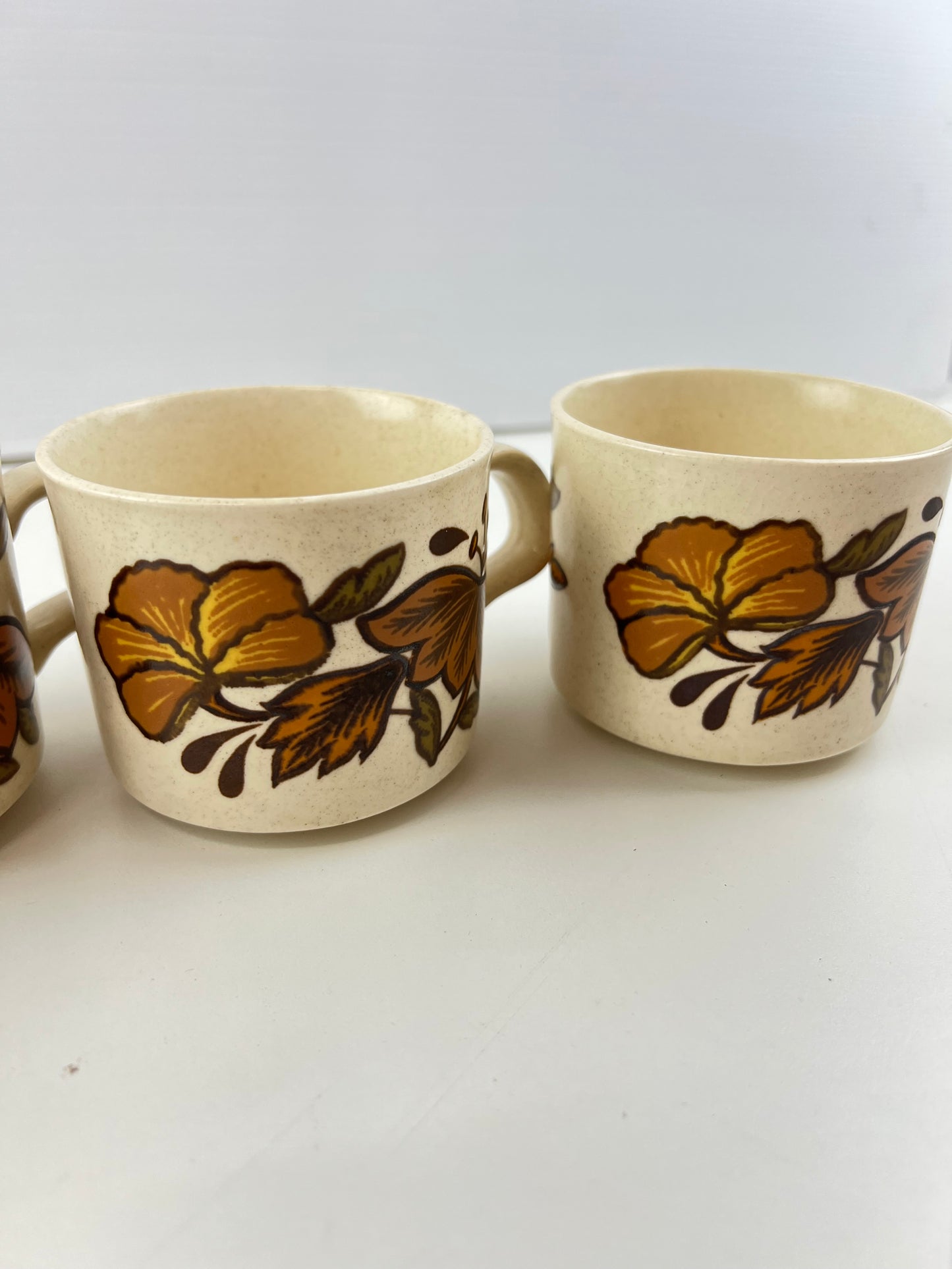 Royal Worcester Palissy Floral Mugs – Set of 4