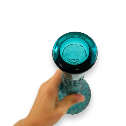 Teal Blue Hobnail Genie Bottle – Made in Italy