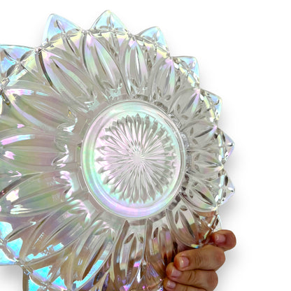 Carnival Federal Glass Petal Iridescent Platter Serving Plate