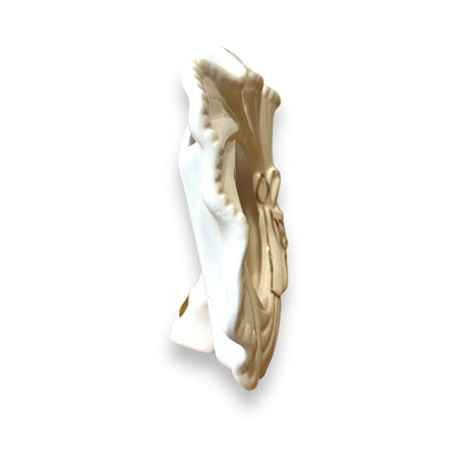 Italian Ceramic Picture Frame by RM Dorosa - White with Gold Accents