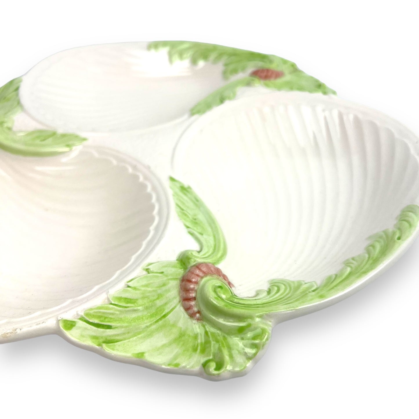 Shell Trio Platter white & green