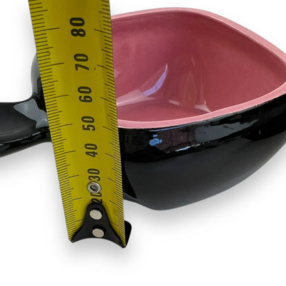 Black Ramekin Set of 3 (pink, yellow & orange inside)