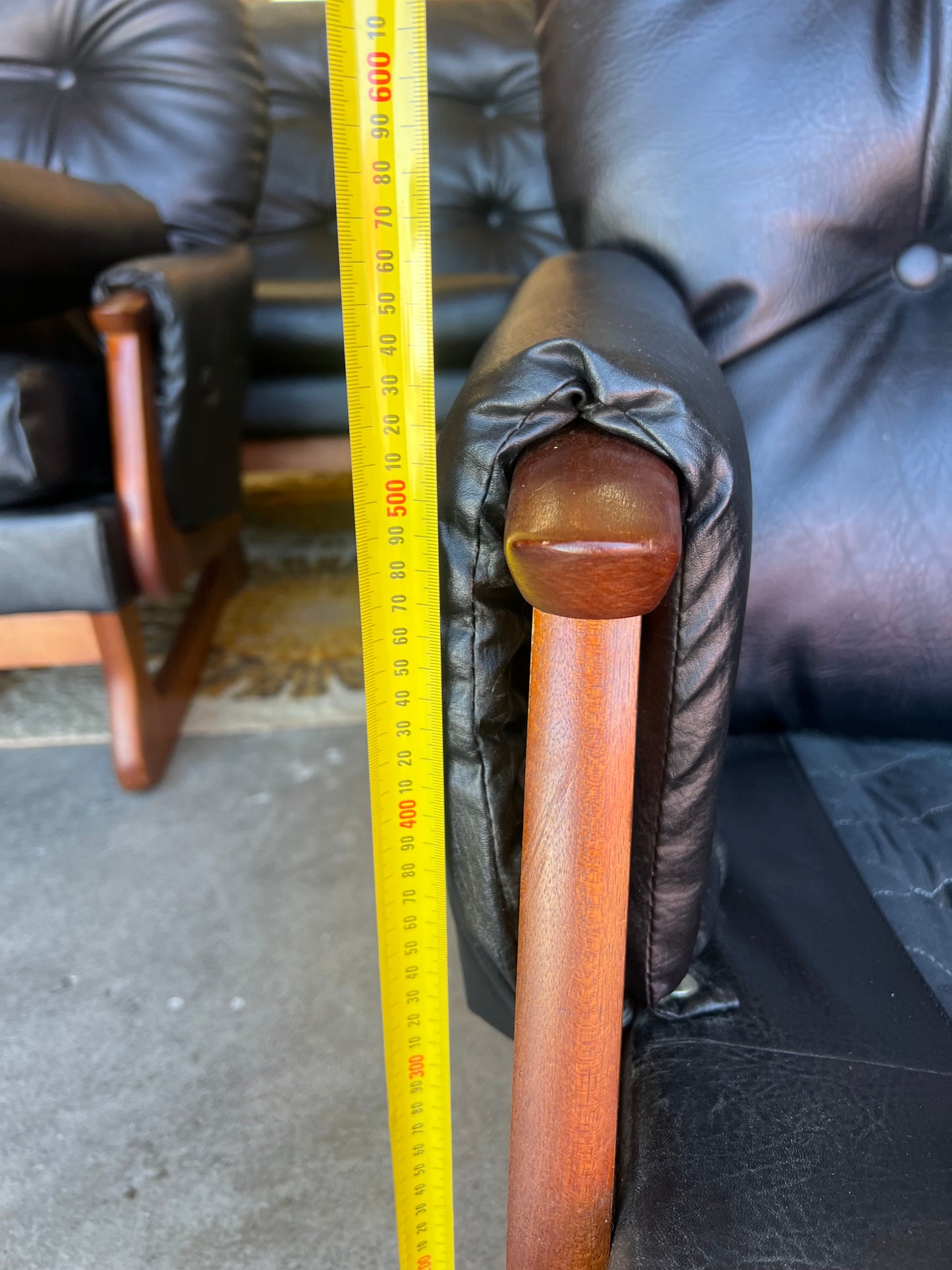 Black Vinyl Armchair by Mayline Furniture (Collingwood VIC) – Solid Timber Frame