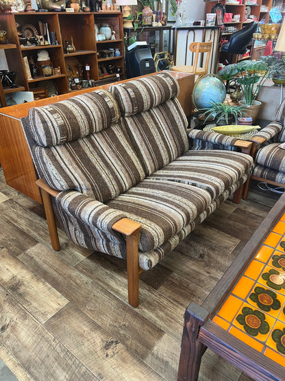 Tessa T21 Two Seater Lounge / Sofa – Brown Stripe Upholstery